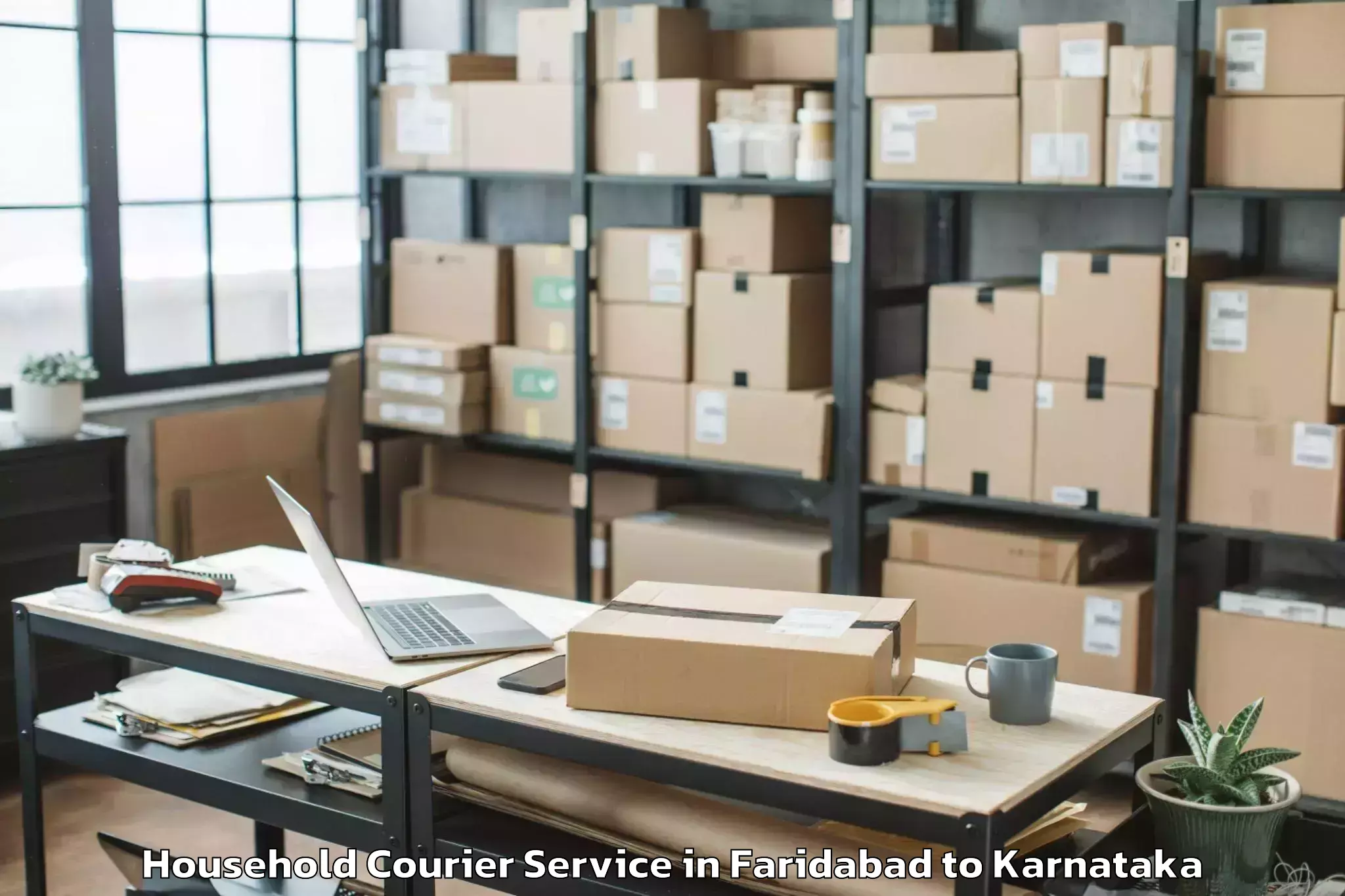 Book Faridabad to Reva University Bangalore Household Courier Online